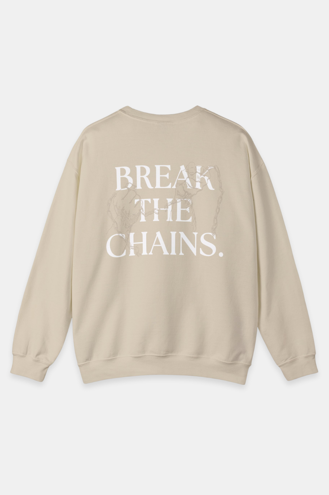 Break The Chains Sweatshirt, Unknown to Fear Sweatshirt, Medium-heavy fabric sweatshirt, Classic fit sweatshirt, Crew neckline sweatshirt, Double-needle stitching sweatshirt, Comfortable wear sweatshirt, Durable design sweatshirt, Resilience message sweatshirt, Minimalistic front logo sweatshirt, Style and message sweatshirt, Cozy fit sweatshirt, High-quality blend sweatshirt, Casual chic sweatshirt, Empowerment slogan sweatshirt