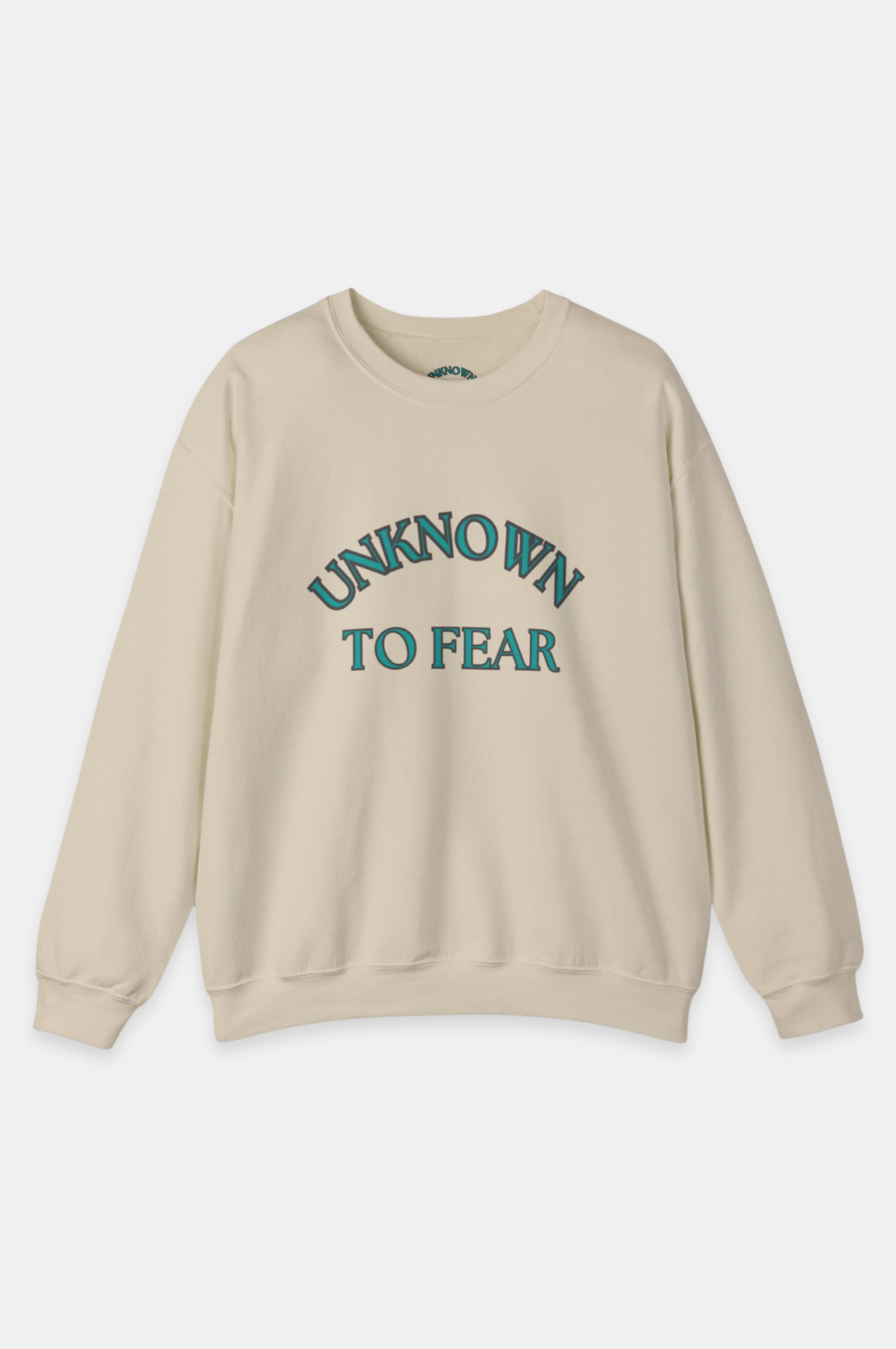 Iconic Frost Sweatshirt, Minty shade sweatshirt, Comfortable blend sweatshirt, Durable design sweatshirt, Classic fit sweatshirt, Crew neckline sweatshirt, Fresh look sweatshirt, Unique style sweatshirt, Casual wear sweatshirt, Eye-catching sweatshirt - Unknown To Fear