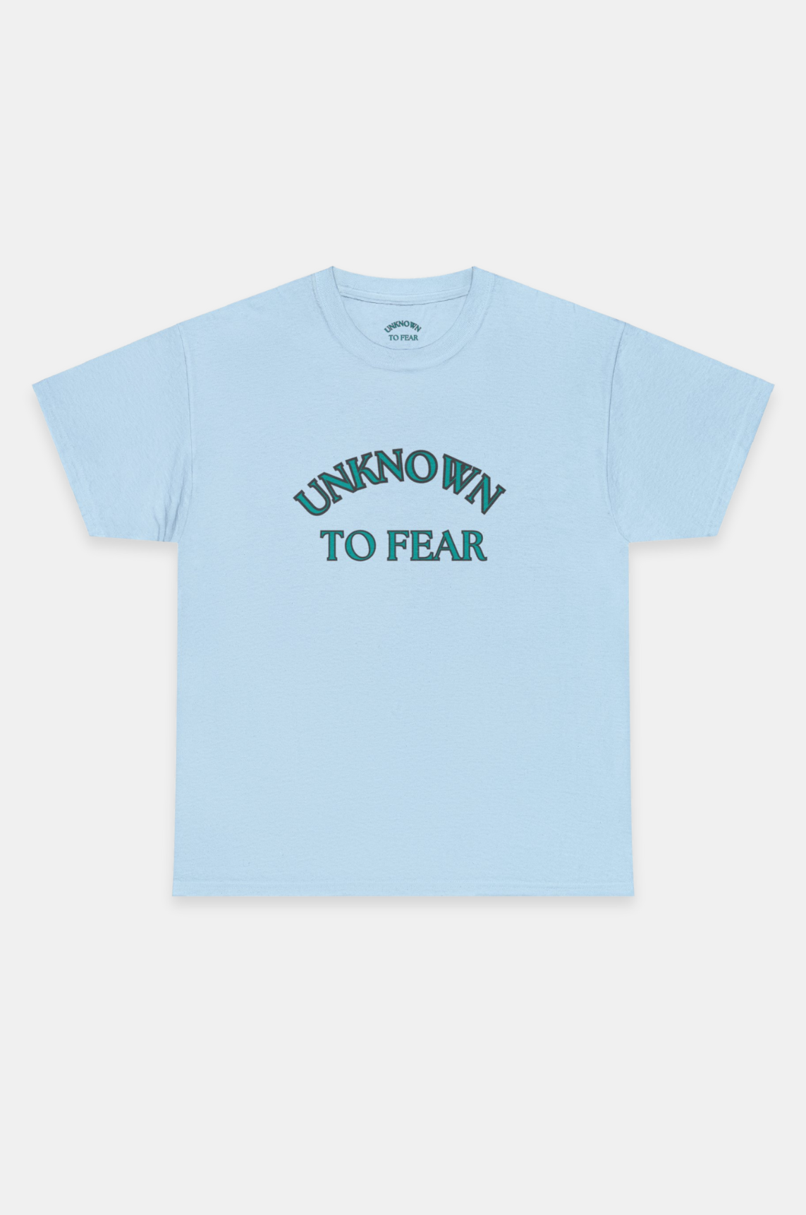 Iconic Frost T-Shirt by Unknown to Fear, Premium US cotton T-shirt, Minty shade T-shirt, Effortless style T-shirt, Casual wear T-shirt, Classic fit T-shirt, Subtle emblem T-shirt, Refreshing look T-shirt, Quality fabric T-shirt, Unique color T-shirt