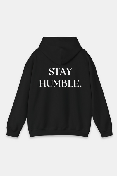 Stay Humble Hoodie, Comfortable Design, Humility Message, Soft Fabric, Durable Blend, Rib-Knit Cuffs, Meaningful Apparel, Elegant Everyday Wear, Stylish Fit, Casual Elegance, Quality Material, Timeless Appeal, Wardrobe Essential, Sophisticated Simplicity, Unknown To Fear