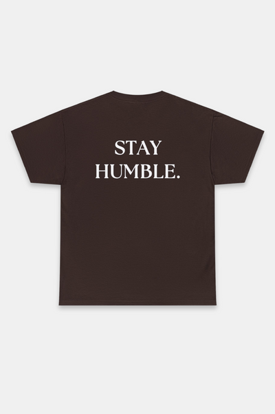 Stay Humble T-Shirt, Comfortable Cotton Tee, Meaningful Message Shirt, Soft Fabric, Durable Blend, Rib-Knit Collar, Elegant Design, Casual Wear, Stylish Fit, Quality Material, Understated Message, Timeless Appeal, Wardrobe Essential, Sophisticated Simplicity, Unknown To Fear