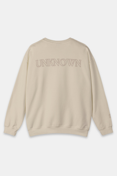 Unknown Seventeen Sweat Shirt, Minimalist Design, Crewneck, Classic Fit, Premium Cotton, Comfortable Wear, Durability, Understated Branding, Effortless Style, Wardrobe Essential, Urban Fashion, Sophisticated Look, Everyday Comfort, Unknown To Fear