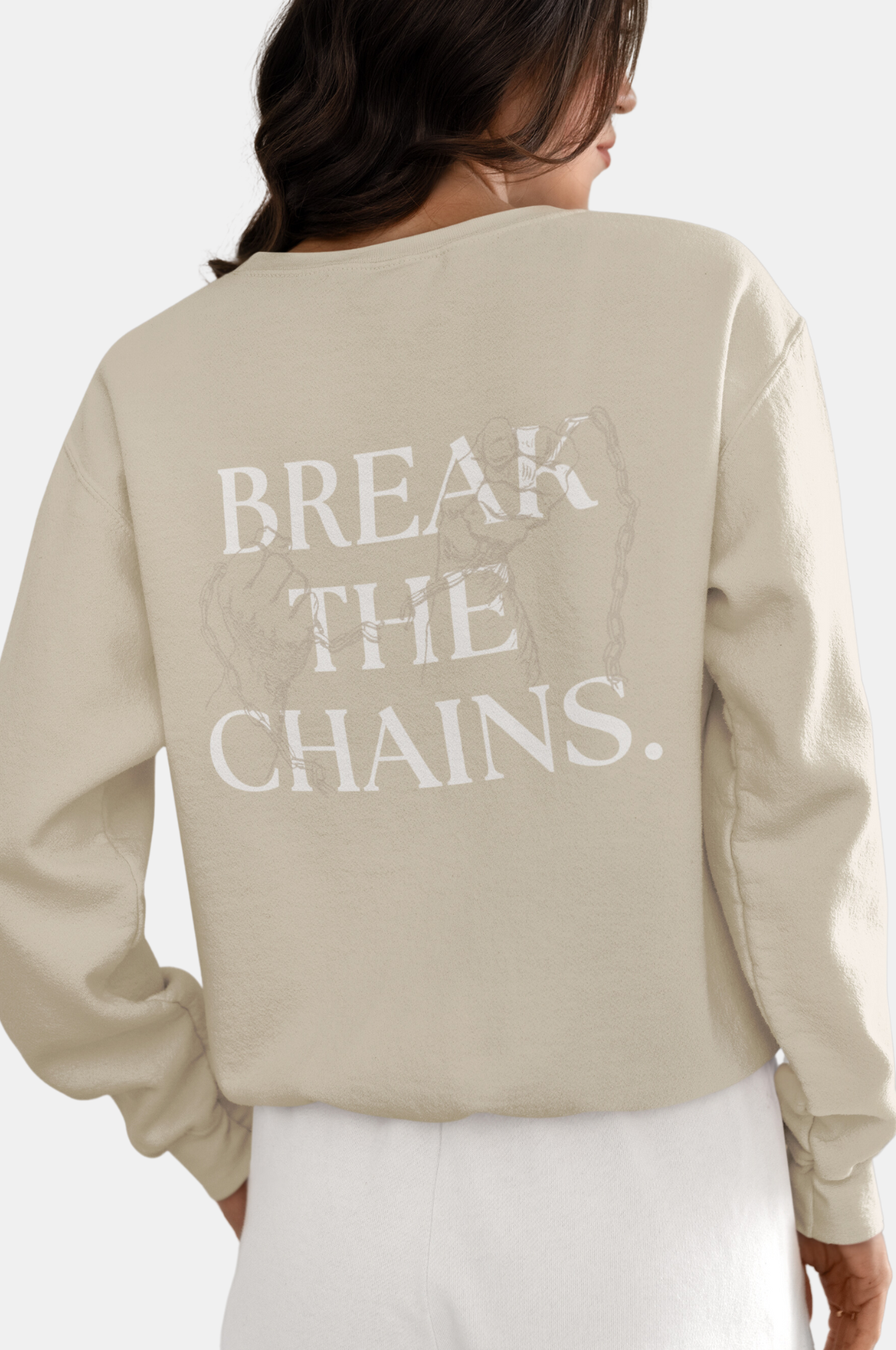 Break The Chains Sweatshirt, Unknown to Fear Sweatshirt, Medium-heavy fabric sweatshirt, Classic fit sweatshirt, Crew neckline sweatshirt, Double-needle stitching sweatshirt, Comfortable wear sweatshirt, Durable design sweatshirt, Resilience message sweatshirt, Minimalistic front logo sweatshirt, Style and message sweatshirt, Cozy fit sweatshirt, High-quality blend sweatshirt, Casual chic sweatshirt, Empowerment slogan sweatshirt