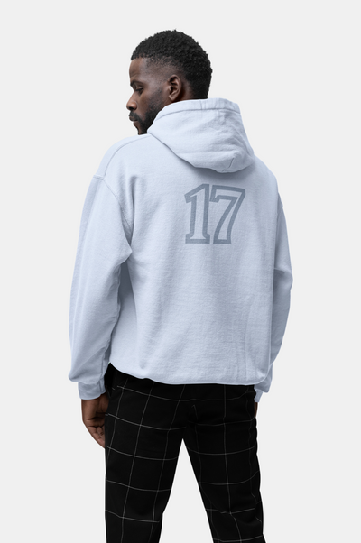 Essence Seventeen Hoodie, Seventeen collection hoodie, 50% cotton hoodie, 50% polyester hoodie, Double-lined hood, Color-matched drawcord, '17' print hoodie, Minimalistic logo, Comfortable fashion hoodie, Tear-away label, Pouch pocket hoodie- Unknown To Fear