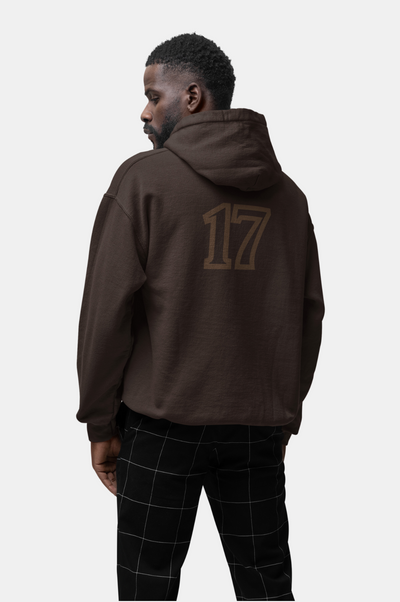 Essence Seventeen Hoodie, Seventeen collection hoodie, 50% cotton hoodie, 50% polyester hoodie, Double-lined hood, Color-matched drawcord, '17' print hoodie, Minimalistic logo, Comfortable fashion hoodie, Tear-away label, Pouch pocket hoodie- Unknown To Fear