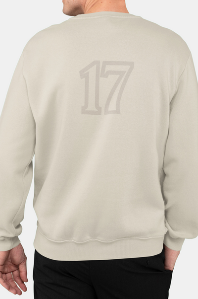 Essence Seventeen Sweatshirt, Seventeen collection sweatshirt, 50% cotton sweatshirt, 50% polyester sweatshirt, '17' print sweatshirt, Durable design sweatshirt, Classic fit, Crew neckline, Double-needle stitching, Quality casual wear - Unknown To Fear