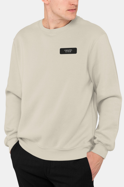  Iconic Emblem Sweatshirt by Unknown to Fear, Classic style Unknown to Fear, Durable comfort sweatshirt, Warmth and breathability, Fashion-forward Unknown to Fear, Timeless design sweatshirt, Tailored fit Unknown to Fear, Crew neckline sweatshirt, Emblematic design Unknown to Fear, Essential wardrobe addition