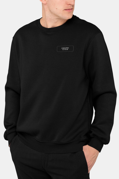  Iconic Emblem Sweatshirt by Unknown to Fear, Classic style Unknown to Fear, Durable comfort sweatshirt, Warmth and breathability, Fashion-forward Unknown to Fear, Timeless design sweatshirt, Tailored fit Unknown to Fear, Crew neckline sweatshirt, Emblematic design Unknown to Fear, Essential wardrobe addition