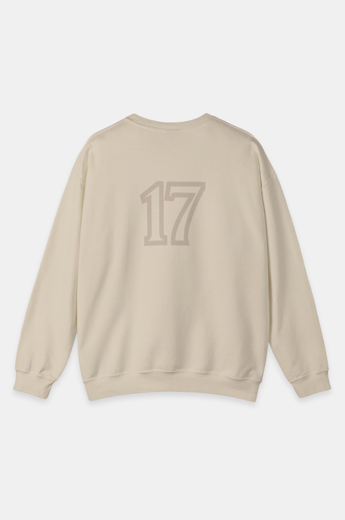 Essence Seventeen Sweatshirt, Seventeen collection sweatshirt, 50% cotton sweatshirt, 50% polyester sweatshirt, '17' print sweatshirt, Durable design sweatshirt, Classic fit, Crew neckline, Double-needle stitching, Quality casual wear - Unknown To Fear