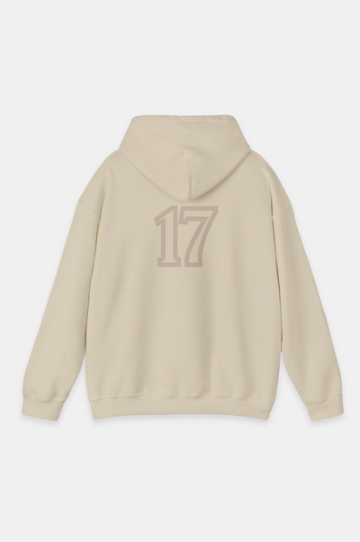 Essence Seventeen Hoodie, Seventeen collection hoodie, 50% cotton hoodie, 50% polyester hoodie, Double-lined hood, Color-matched drawcord, '17' print hoodie, Minimalistic logo, Comfortable fashion hoodie, Tear-away label, Pouch pocket hoodie- Unknown To Fear